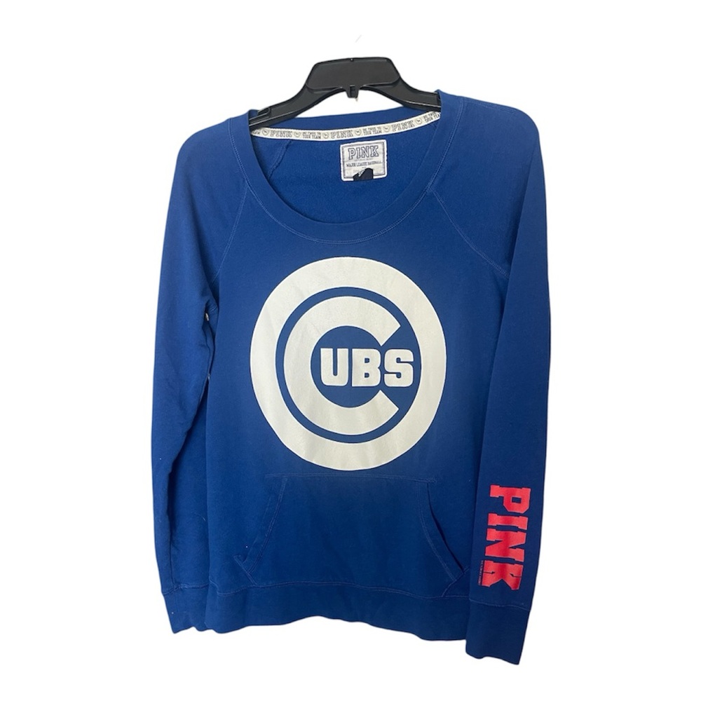 PINK Victoria's Secret Blue Crewneck with Cubs Emblem